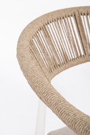 BIZZOTTO krzesło ogrodowe JANDIA białe    / beżowe
