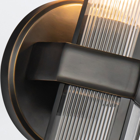 Kinkiet Cairo - 1 źródło światła - Miejski brąz Quintiesse QN-CAIRO-1WB-UBZ-CR