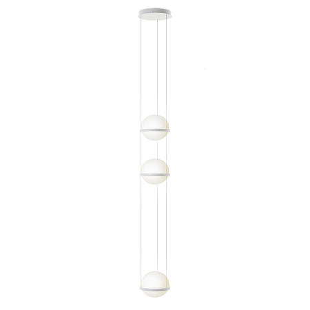 Vibia Palma Lampa Wisząca LED, 3-punktowa, szer. 22, wys. 325 cm, Biały Mat Opal Mat