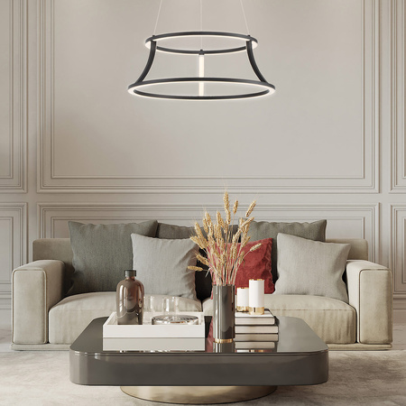 Żyrandol Cadoux - Matowa czerń Quintiesse Eurofase QN-CADOUX-P-BK