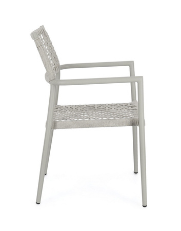 BIZZOTTO krzesło ogrodowe CALETA SATURN   szare