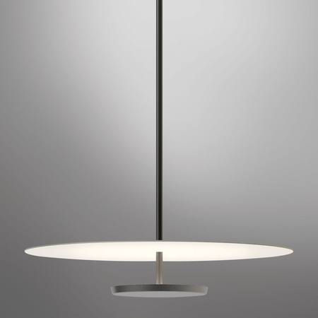 Vibia Flat Lampa Wisząca LED ze Ściemniaczem, 55cm wys. 300 cm, Czarny Szary Biały