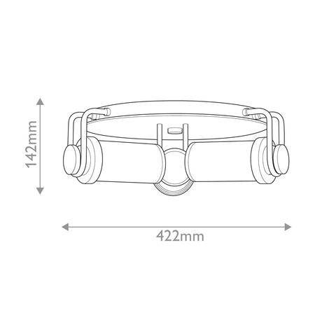 Plafon Wynwood - 3 źródła światła - Vintage mosiądz Quintiesse QN-WYNWOOD-F-VBS