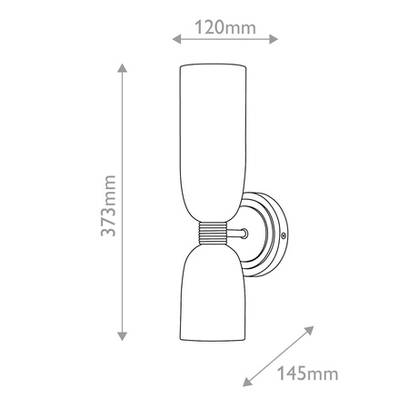 Kinkiet Tallulah - 2 źródła światła - Oksydowana czerń Quintiesse QN-TALLULAH-WB2-BX