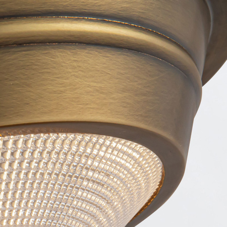 Mały plafon Willard - 1 źródło światła - Vintage mosiądz Quintiesse QN-WILLARD-F-S-VBS-PG