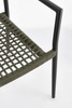 BIZZOTTO krzesło ogrodowe CALETA czarne   / zielone