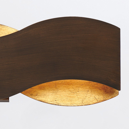 Kinkiet Vaughan - Brązowo-złoty Quintiesse Eurofase QN-VAUGHAN-1W-BRZ-GD