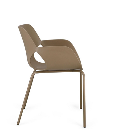 BIZZOTTO krzesło LENNOX ARM brązowe