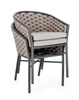 BIZZOTTO krzesło ogrodowe MARGALIDA       antracyt / beż