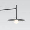 Vibia Tempo Lampa Ścienna LED ze Ściemniaczem i Przewodem, 122.5 GL, 25 cm, Grafitowy Mat