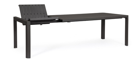 BIZZOTTO stół ogrodowy KIPLIN 180-240     czarny / rozkładany