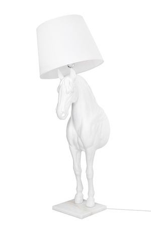 Lampa podłogowa KOŃ HORSE STAND S biała - włókno szklane