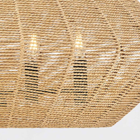 Lampa wisząca Luca - 5 źródeł światła - Czarny, karmelowy beż Quintiesse QN-LUCA-5P-M-BK-CAM