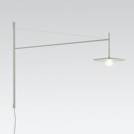 Vibia Tempo Lampa Ścienna LED ze Ściemniaczem i Przewodem, 122.5 GL, 25 cm, Zielony Mat