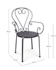 BIZZOTTO krzesło ogrodowe ETIENNE czarne