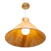 Lampa wisząca Conical Brązowy, Drewno Quintiesse Accord QN-CONICAL-P-M-TEAK