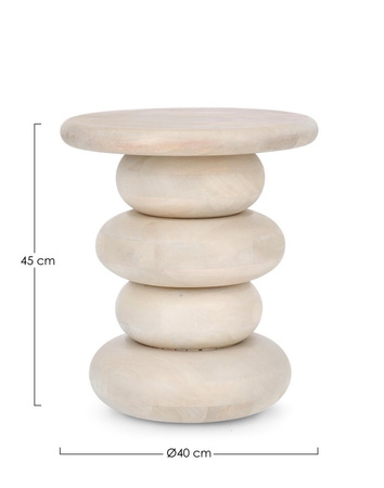 BIZZOTTO stolik kawowy LOPEZ 40 beżowy