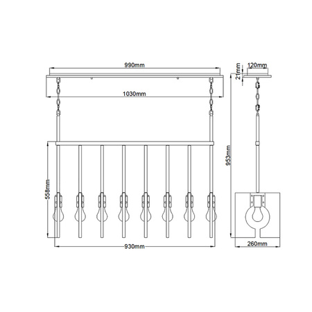 Żyrandol Ludlow - 8 źródeł światła - Polerowany nikiel Ludlow Quintiesse Lisa McDennon by Hinkley QN-LUDLOW8-PN