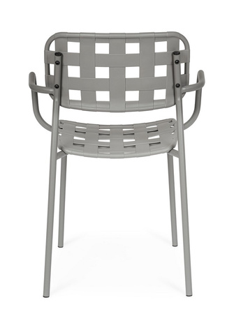 BIZZOTTO krzesło ogrodowe CLOVER ARM      szare