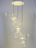 Lampa wisząca CAPRI DISC 3 złota - 180 LED, aluminium, szkło