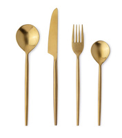 BIZZOTTO zestaw sztućców BRONTE SATIN     GOLD 16 szt.