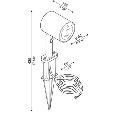 Lombardo LL12661BL3 lampa zewnętrzna kierunkowa Ago Plus Garden