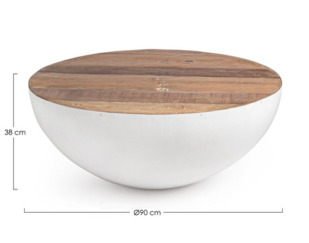 BIZZOTTO stolik kawowy LANCASTER 90       biały