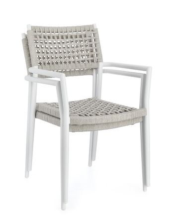 BIZZOTTO krzesło ogrodowe CALETA białe    / szare