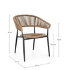 BIZZOTTO krzesło ogrodowe ALGAIDA         brązowe