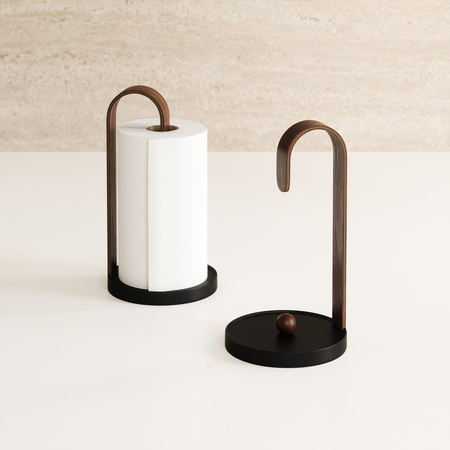 UMBRA stojak na ręcznik papierowy         BELLWOOD czarny/orzech