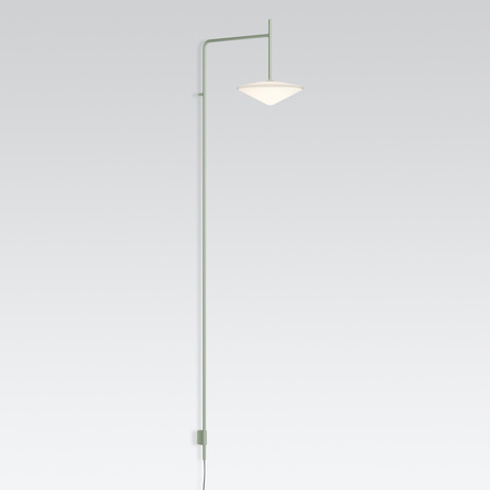 Vibia Tempo Lampa Ścienna LED ze Ściemniaczem i Przewodem, 40.3 GL, 20.5 cm, Zielony Mat