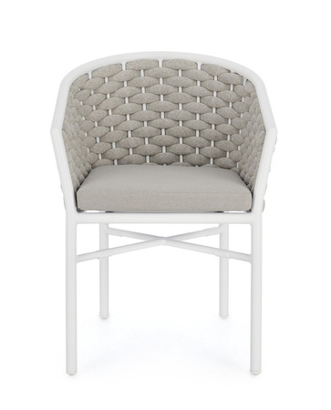 BIZZOTTO krzesło ogrodowe MARGALIDA       białe / szare