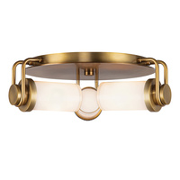 Plafon Wynwood - 3 źródła światła - Vintage mosiądz Quintiesse QN-WYNWOOD-F-VBS