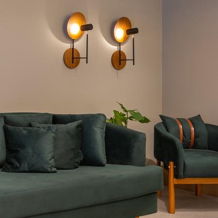 Kinkiet Dot Brązowy, Drewno Quintiesse Accord QN-DOT-WB1-TEAK