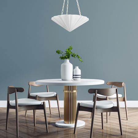 Lampa wisząca Martine - 3 źródła światła - Antyczna biel Quintiesse QN-MARTINE-P-WHT