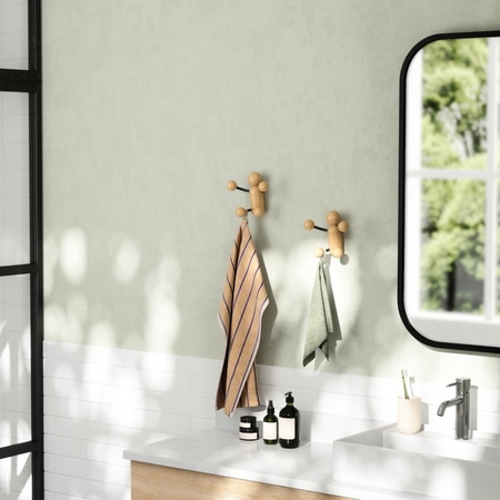 UMBRA wieszak ścienny WOODY WALL  HOOK czarny/naturalny