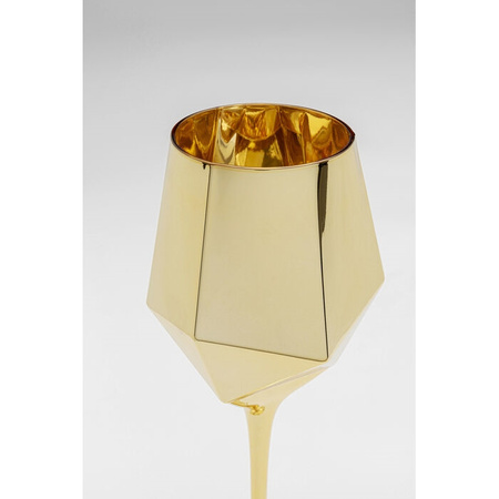 KARE komplet 4 kieliszków do wina         DIAMOND 660 ml złoty