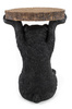 KARE stolik BEAR 53x33 cm drewniany / czarny