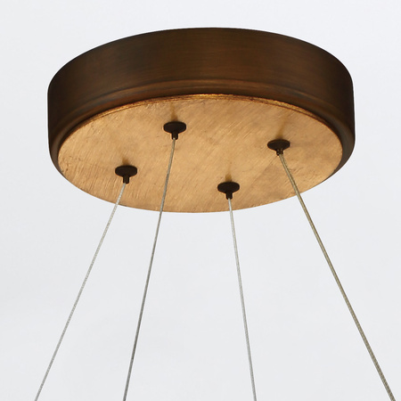 Średni żyrandol Vaughan - Brązowo-złoty Quintiesse Eurofase QN-VAUGHAN-P-M-BRZ-GD