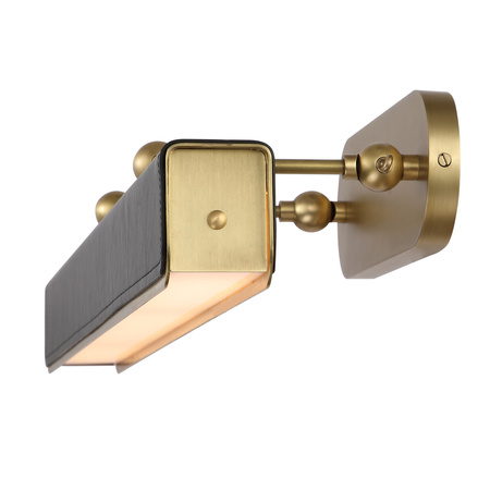 Duża obrazówka LED Valise Picture - Vintage mosiądz, skóra smokingowa Quintiesse QN-VALISE-PL-L-VBS-TL