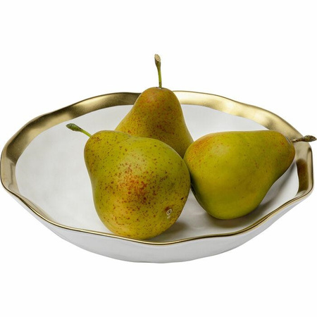 KARE komplet 4 talerzy głębokich BELL 20  cm biało-złoty