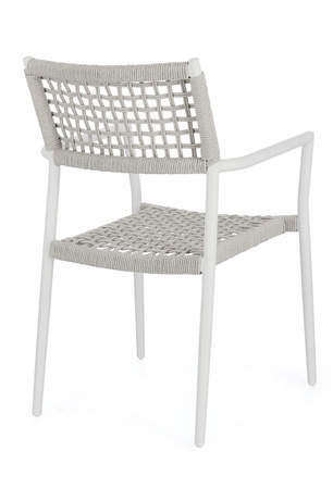 BIZZOTTO krzesło ogrodowe CALETA białe    / szare