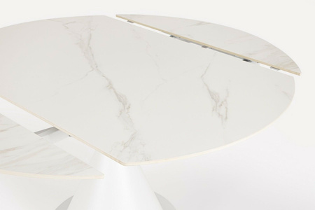 BIZZOTTO stół ogrodowy JONNI 85-135       biały / rozkładany