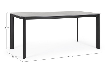 BIZZOTTO stół ogrodowy ALCORA 180 szary