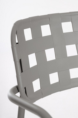 BIZZOTTO krzesło ogrodowe CLOVER ARM      szare