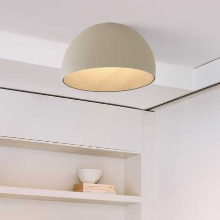 Vibia Duo Lampa Sufitowa LED Prosta 4000 K, 35, wys. 19 cm, Kremowy Mat Dąb