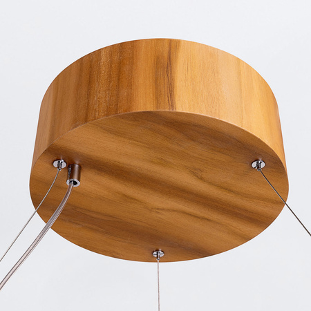 Lampa wisząca Angular Brązowy, Drewno Quintiesse Accord QN-ANGULAR-RING-LED-80-TEAK