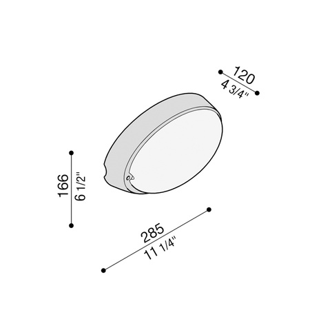 Lombardo LB82122 Lampa ścienna Airy ovale 300