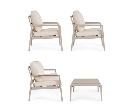 BIZZOTTO zestaw ogrodowy ELNA PEYOTE      beżowy