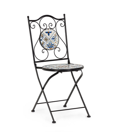 BIZZOTTO krzesło ogrodowe składane        MYKONOS czarne